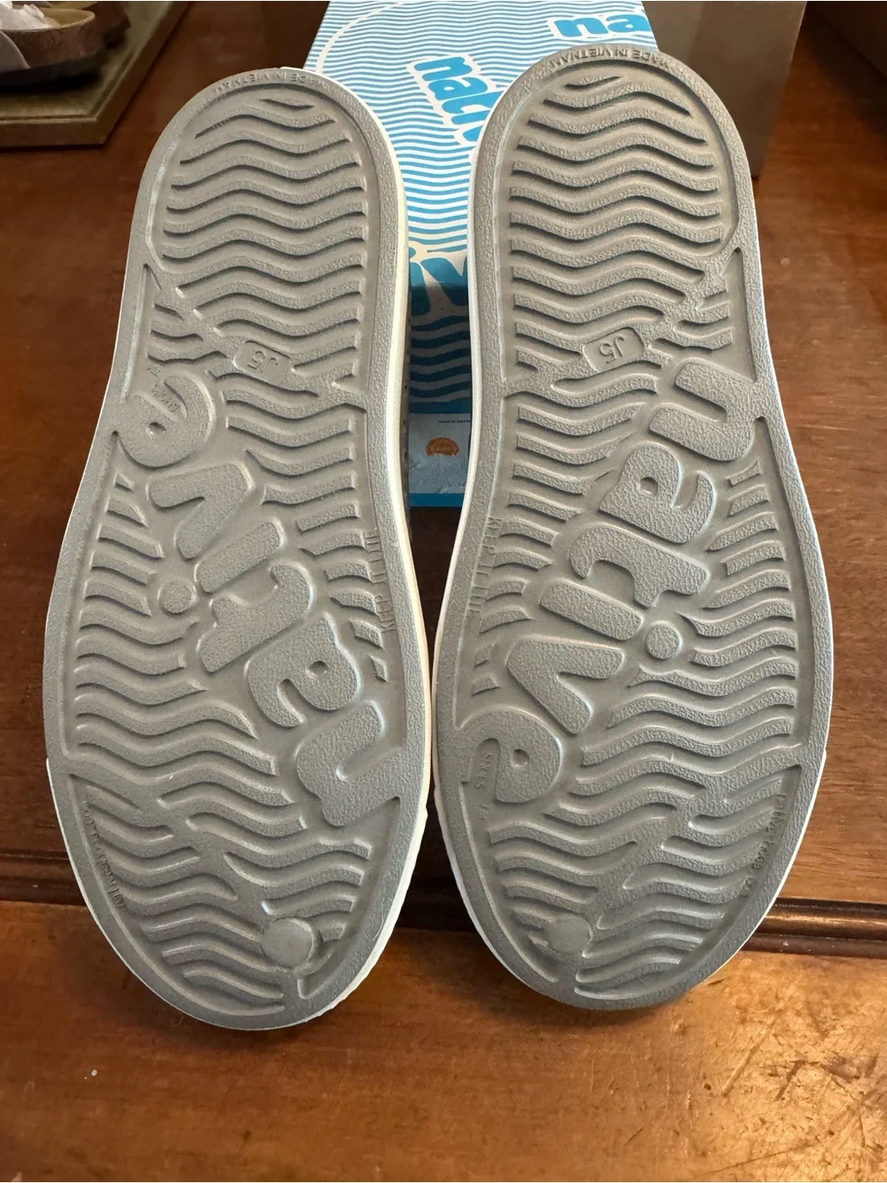 Native Kids Jefferson Slip-On Water Shoes in Gray and White
